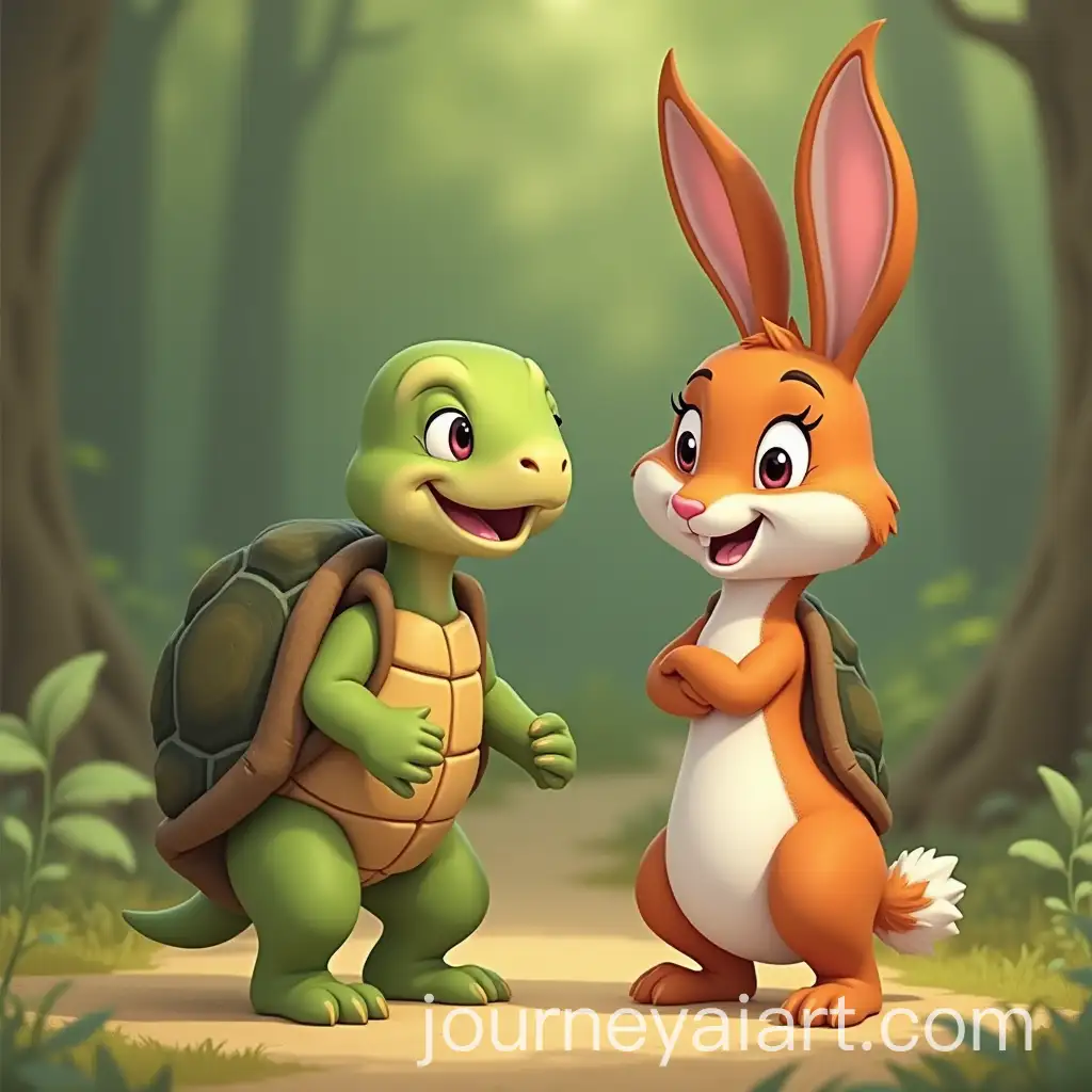 Animated-Turtle-and-Hare-in-Animal-Village