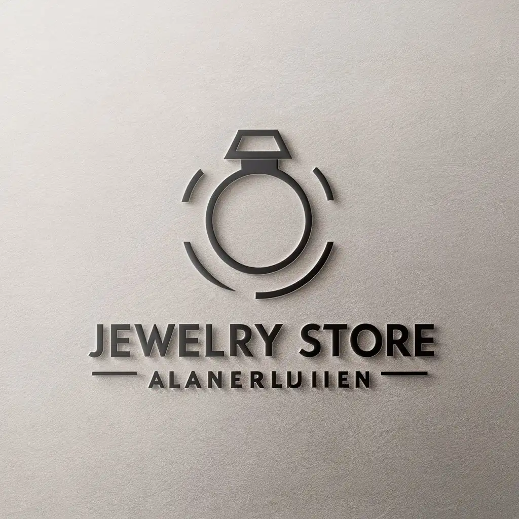 LOGO-Design-For-Jewelry-Store-Elegant-Ring-Symbol-in-Vector-Art