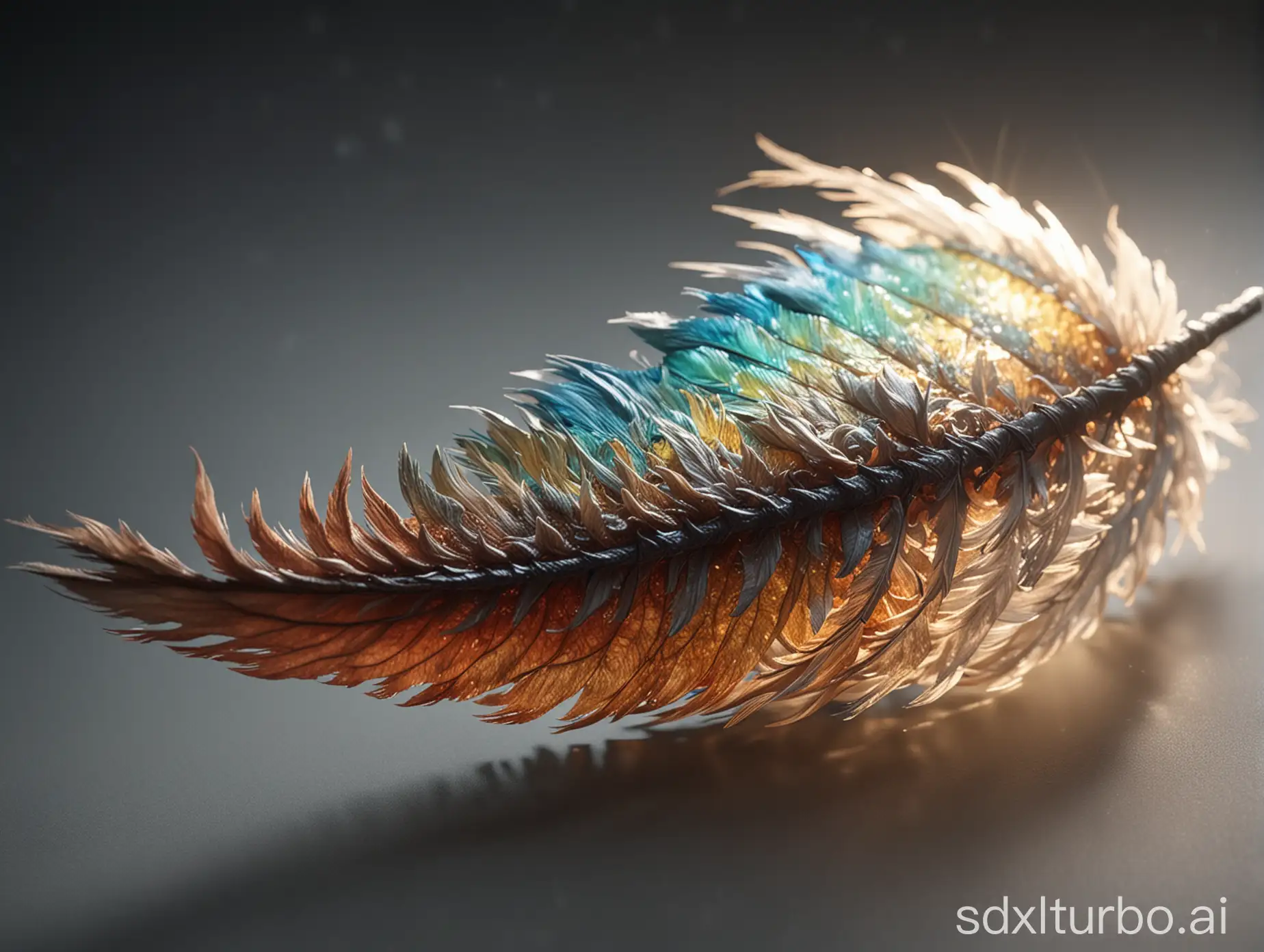 Dragon-Painting-on-Feather-in-Cinematic-Lighting