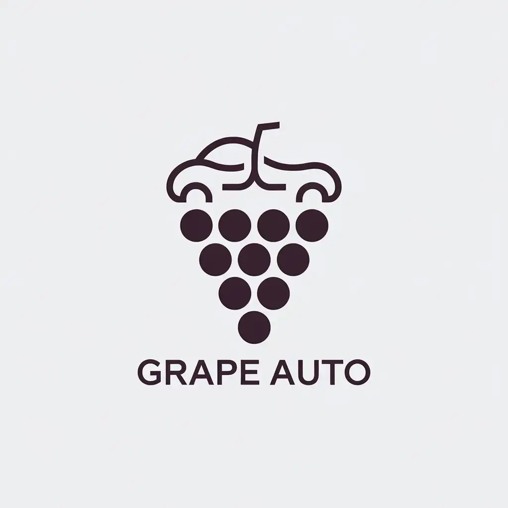 LOGO Design For Grape Auto Minimalistic Grape Symbol for Automotive Industry