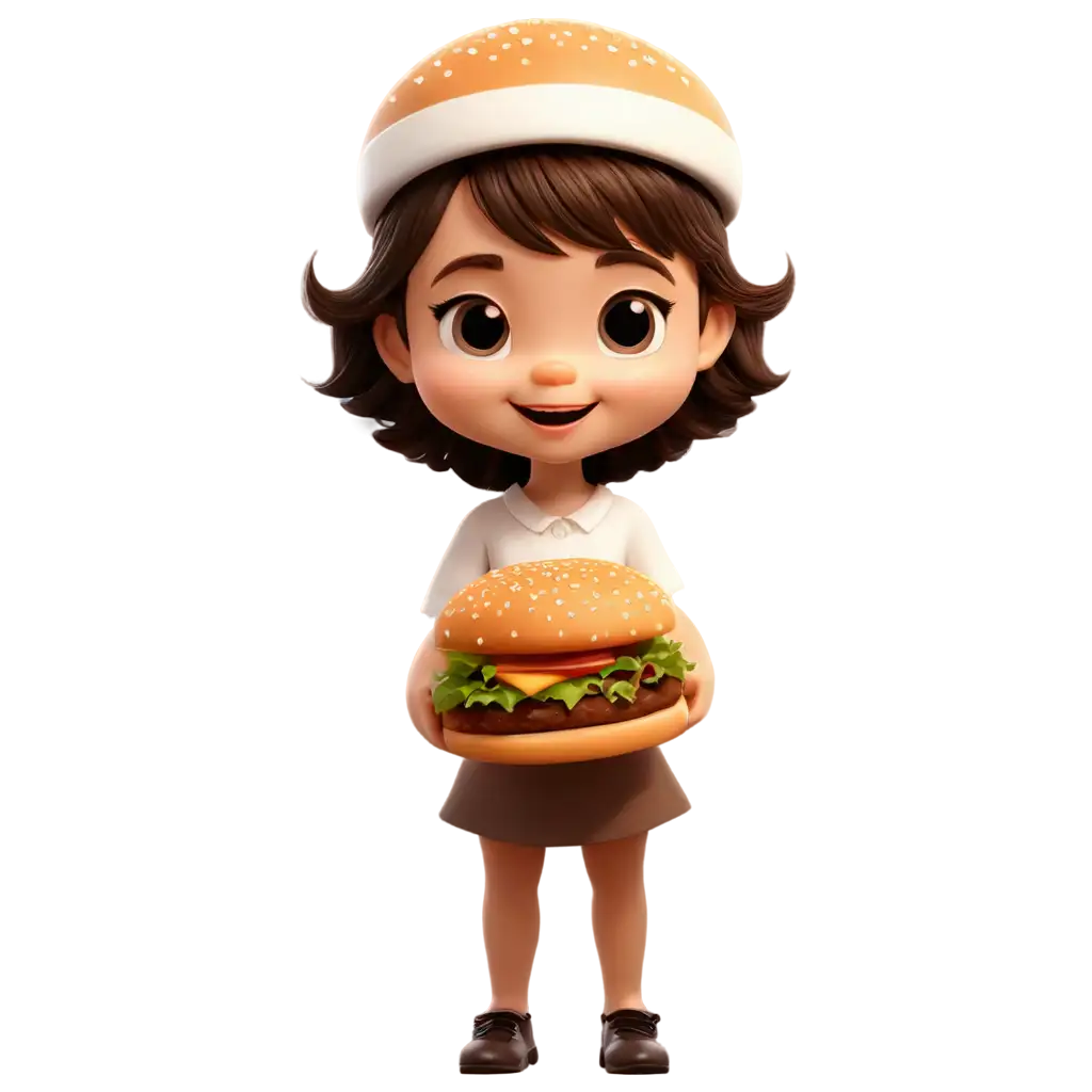 cartoon cute food for sell give baby character beautiful good image Hamburgers art vector Full UHD