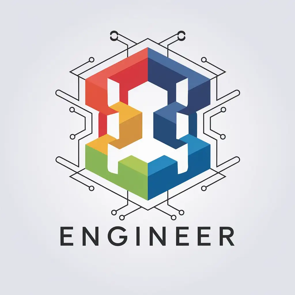 LOGO-Design-for-Technology-Engineer-Colored-3D-Electronic-Components-in-Power-Chain