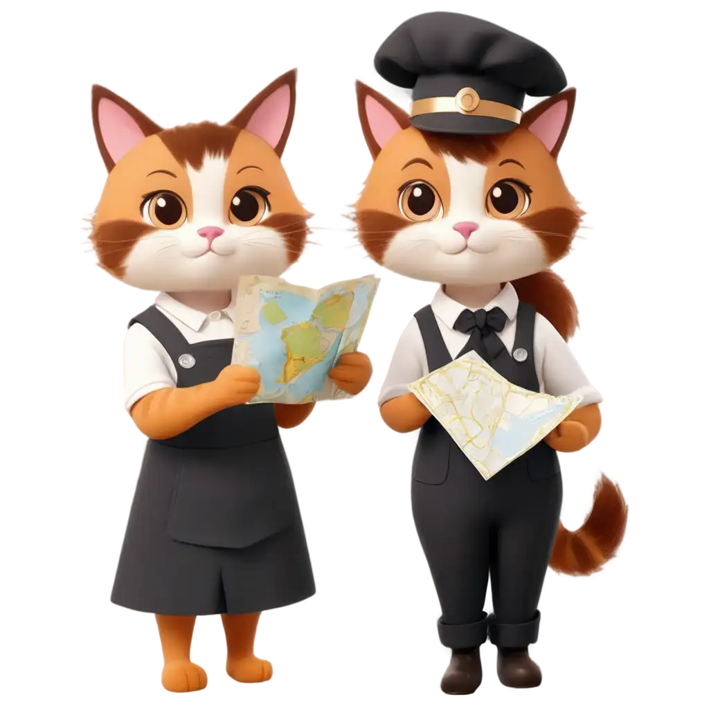 Cute-Calico-Cat-Barista-PNG-Image-AI-Art-SEO-Optimization-Perfect-for-Transparent-Background-Designs