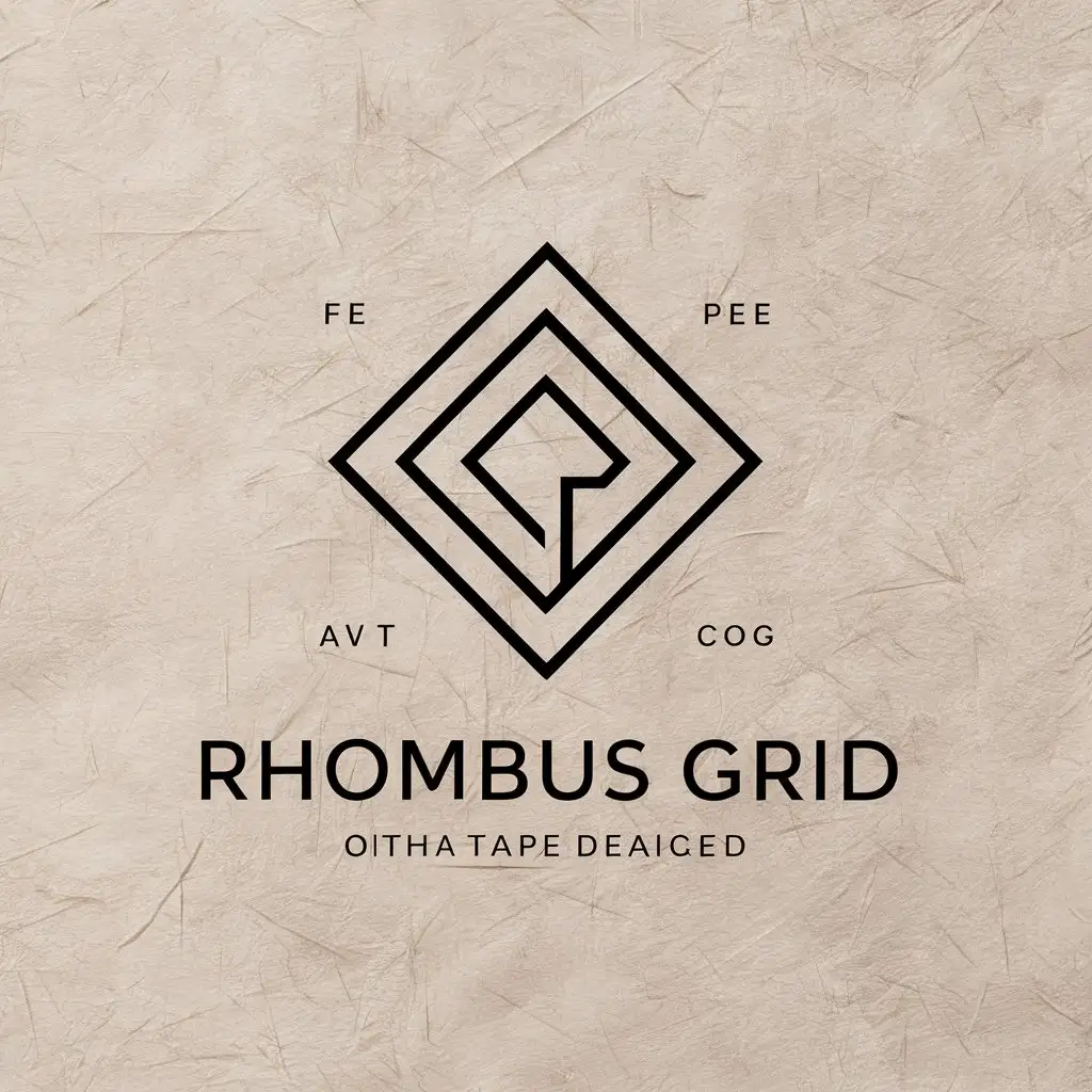 a vector logo design,with the text "rhombus grid", main symbol:texture,complex,be used in clothing industry,clear background