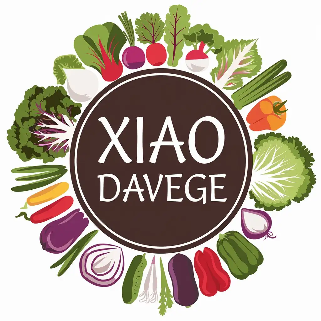 LOGO-Design-for-Xiao-Davege-Fresh-Vegetables-in-Minimalist-Style