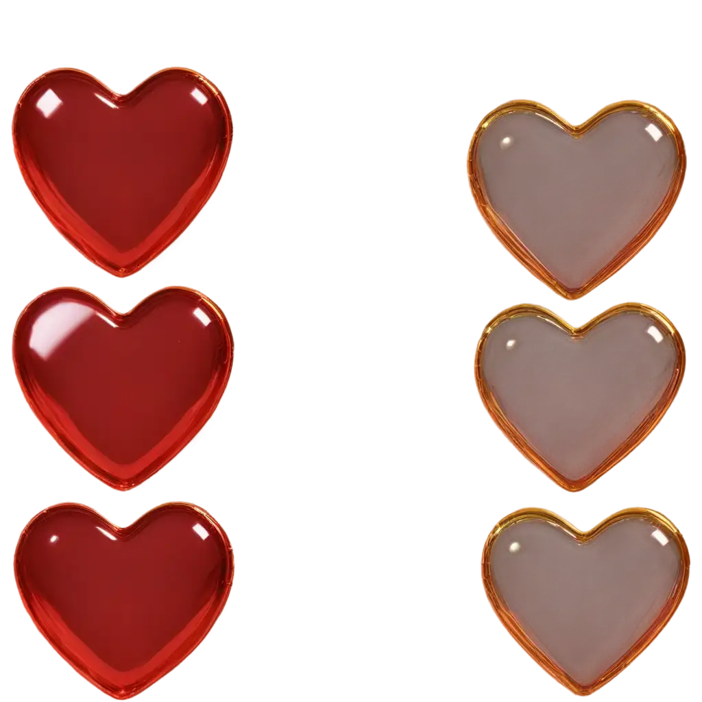 Shiny-Red-Heart-PNG-with-Golden-Borders-Glowing-and-Reflective-Design-for-Transparent-Backgrounds