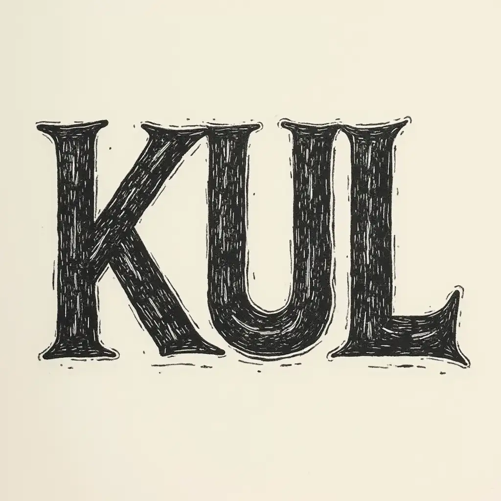 Bold Etched Letters KUL