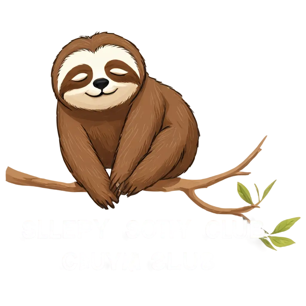 Sleepy-Sloth-Club-PNG-Design-Perfect-for-FunPNG-Image-Usage-Guide-and-Relaxing-Visuals