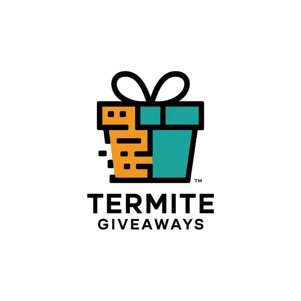 LOGO Design for Termite Giveaways Vector Gift Symbol with Clear Background for Internet Industry