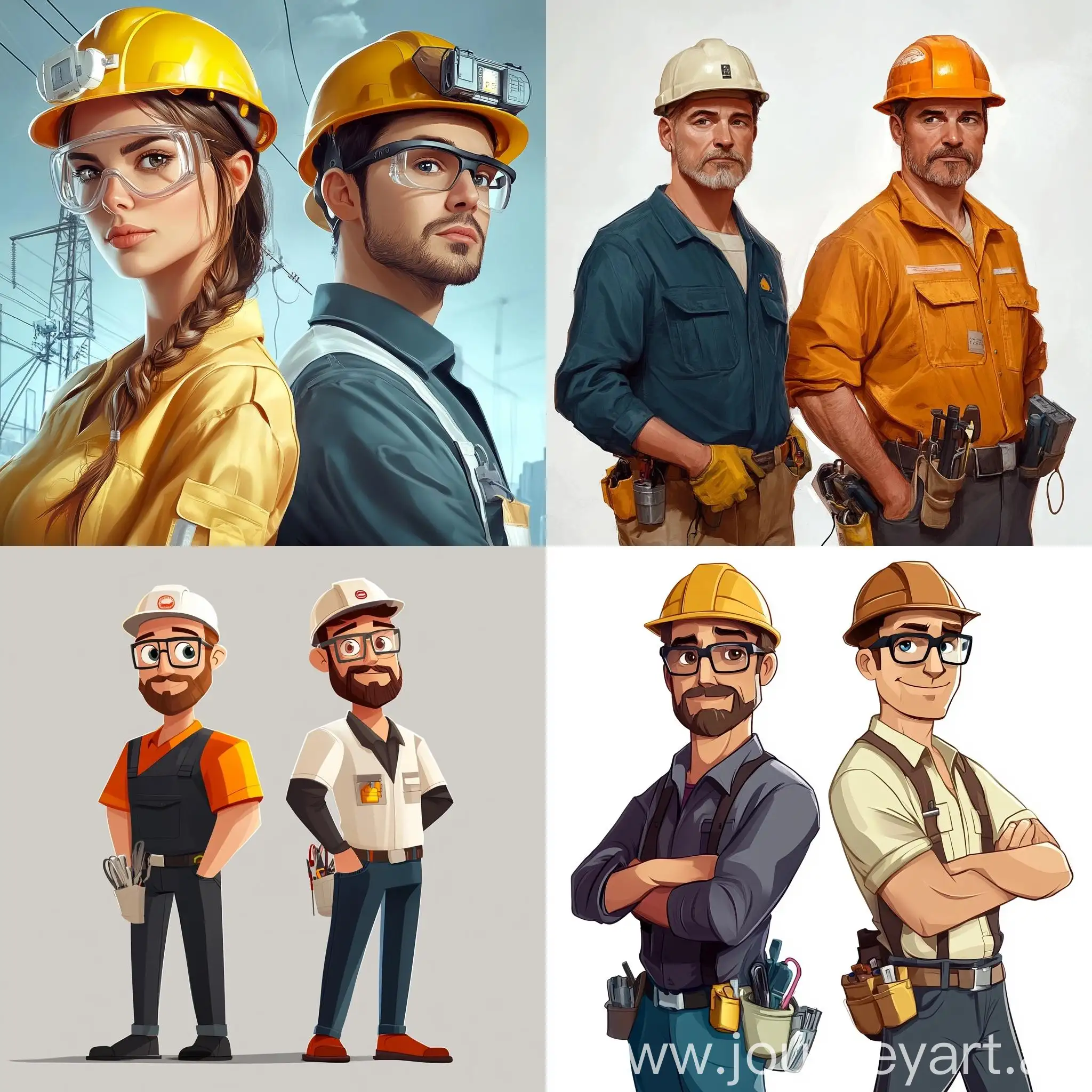 Electrician-Avatars-for-Professional-Websites