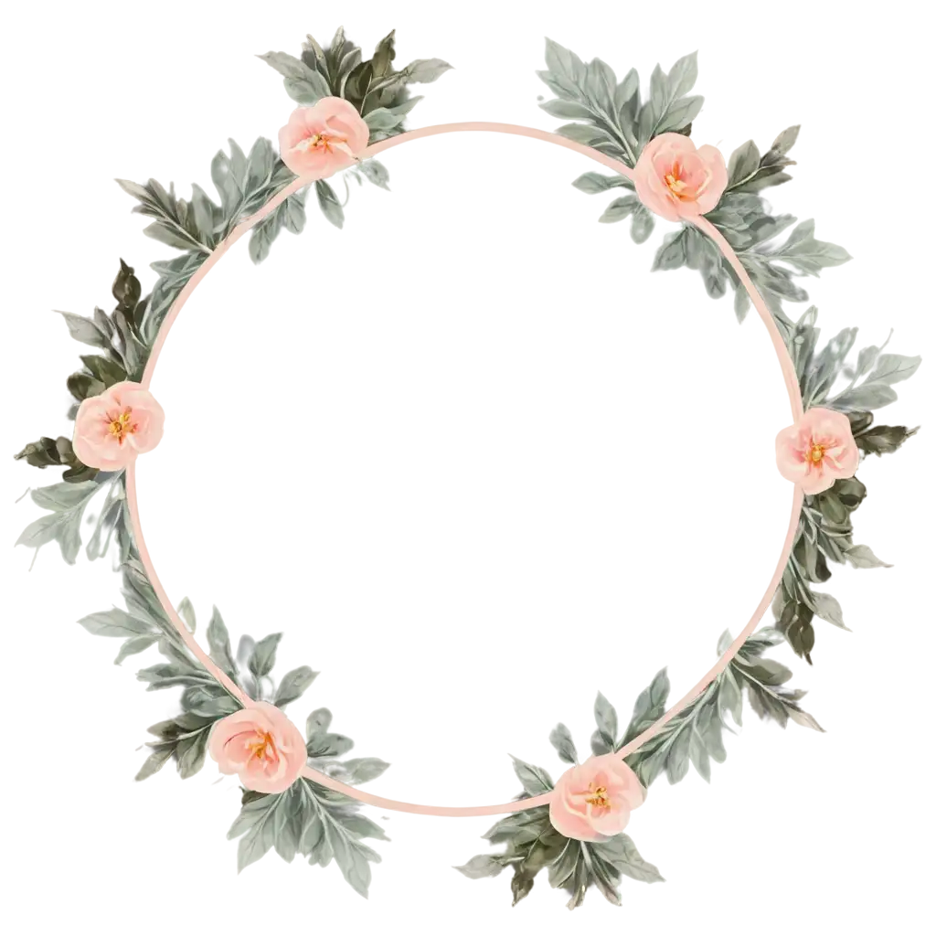 Floral-Circle-Frame-PNG-Elegant-and-Versatile-Floral-Design-for-Creative-Projects