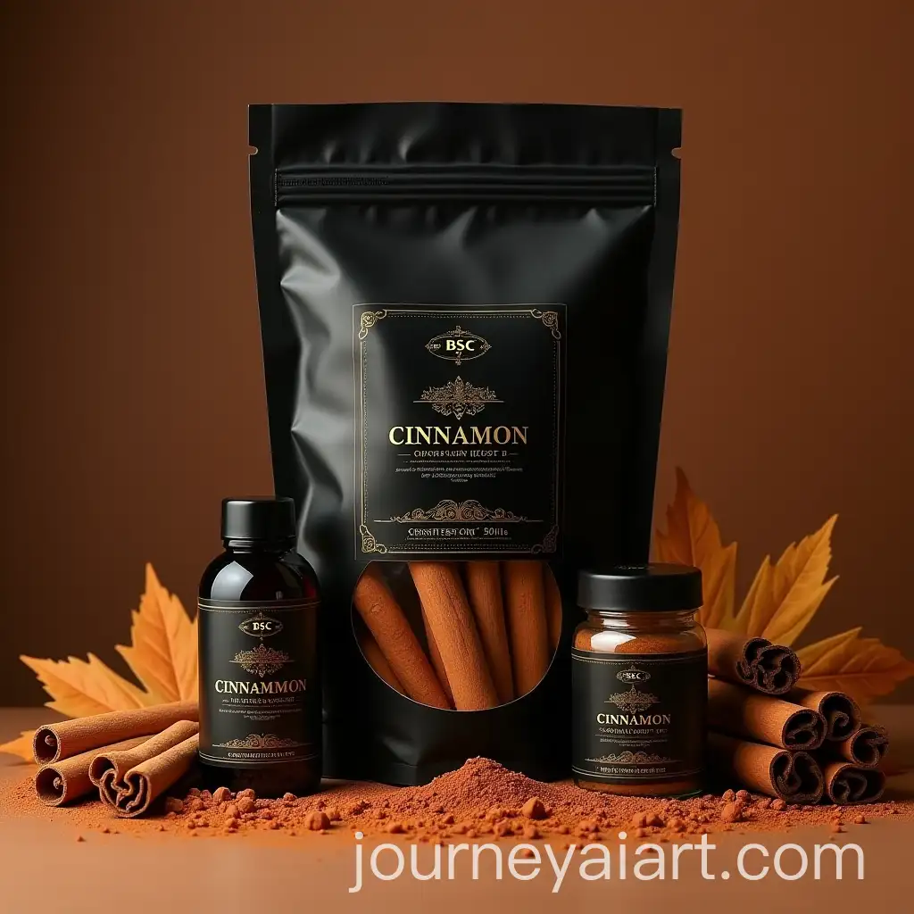 Elegant-Black-and-Gold-Cinnamon-Packaging-Display