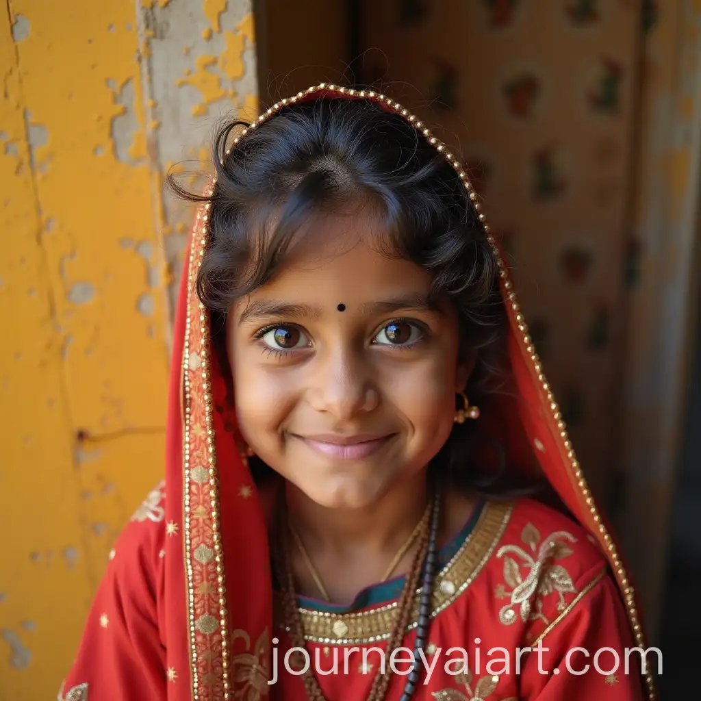Portrait-of-an-Indian-Girl-in-Traditional-Attire