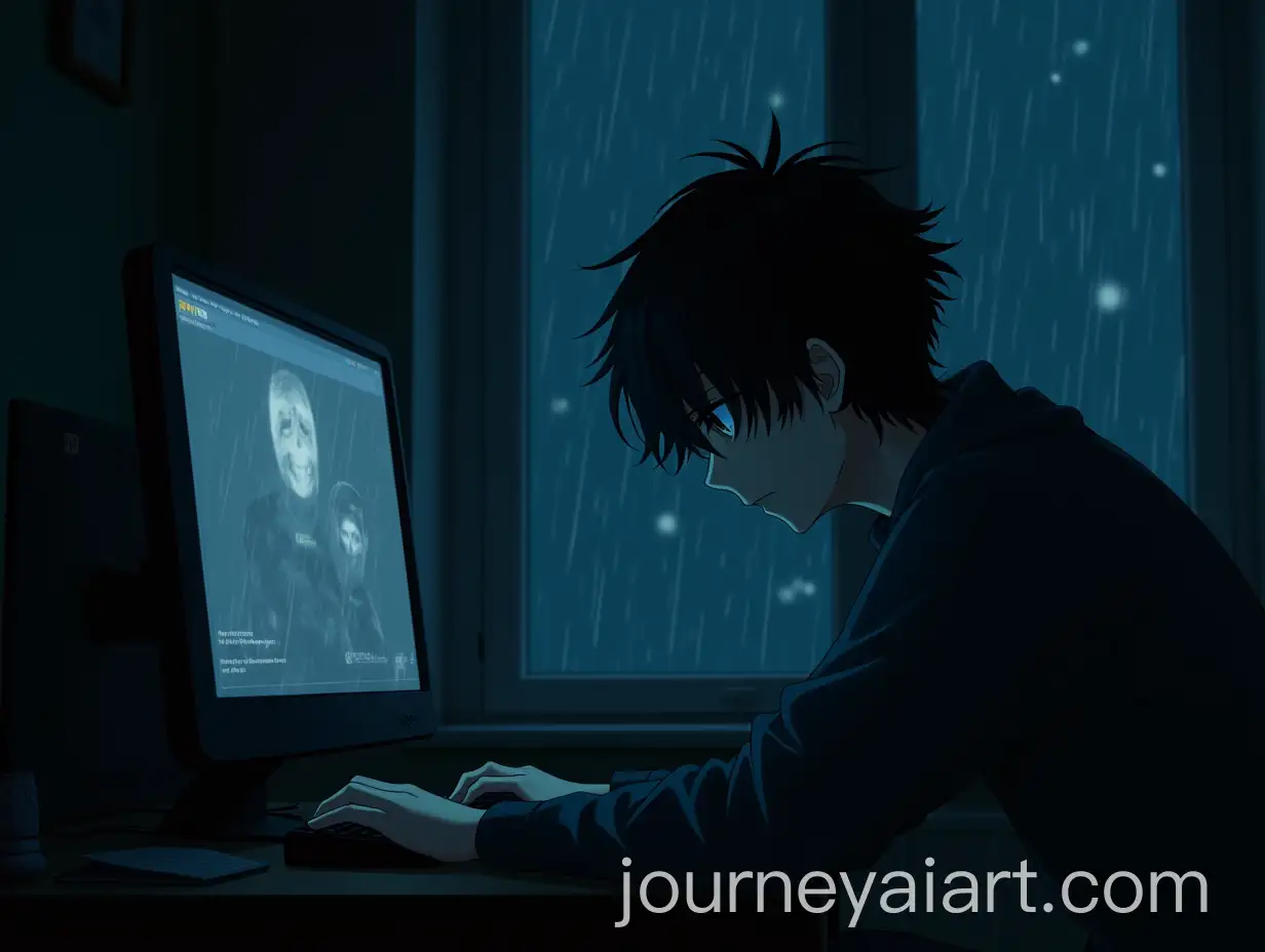 Lonely-Slavic-Gamer-in-a-Moscow-Apartment-at-Night