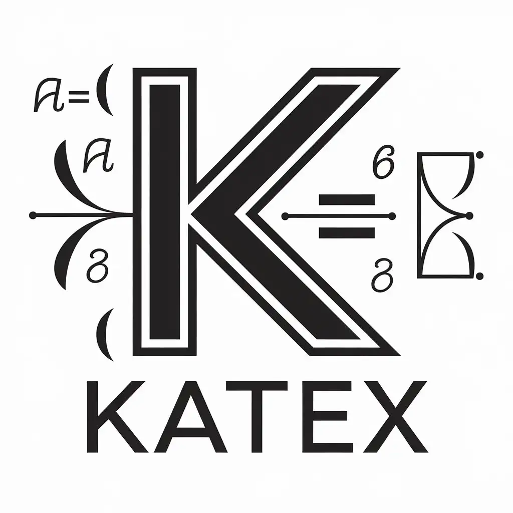 LOGO Design for KaTeX Vector Design with Mathematical Formula and Minimalist Style