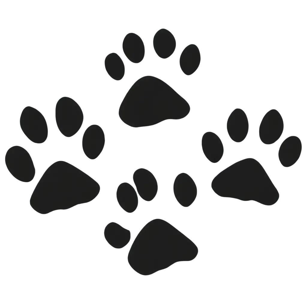 A aesthetic paw prints background