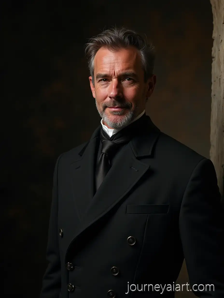 Intimidating-19th-Century-General-in-a-Dimly-Lit-Castle