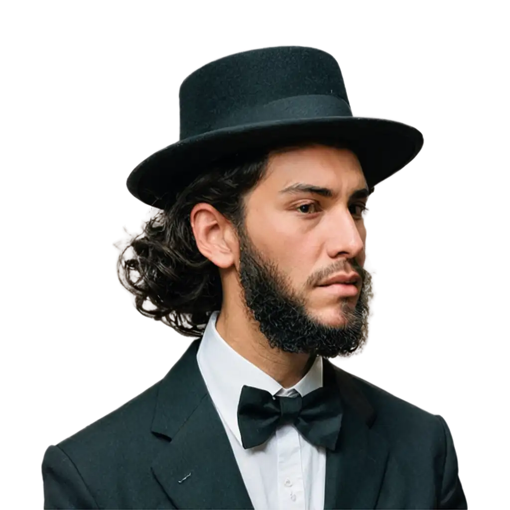 Hasidic-Man-PNG-Image-HighQuality-Detailed-Representation-for-Creative-Projects