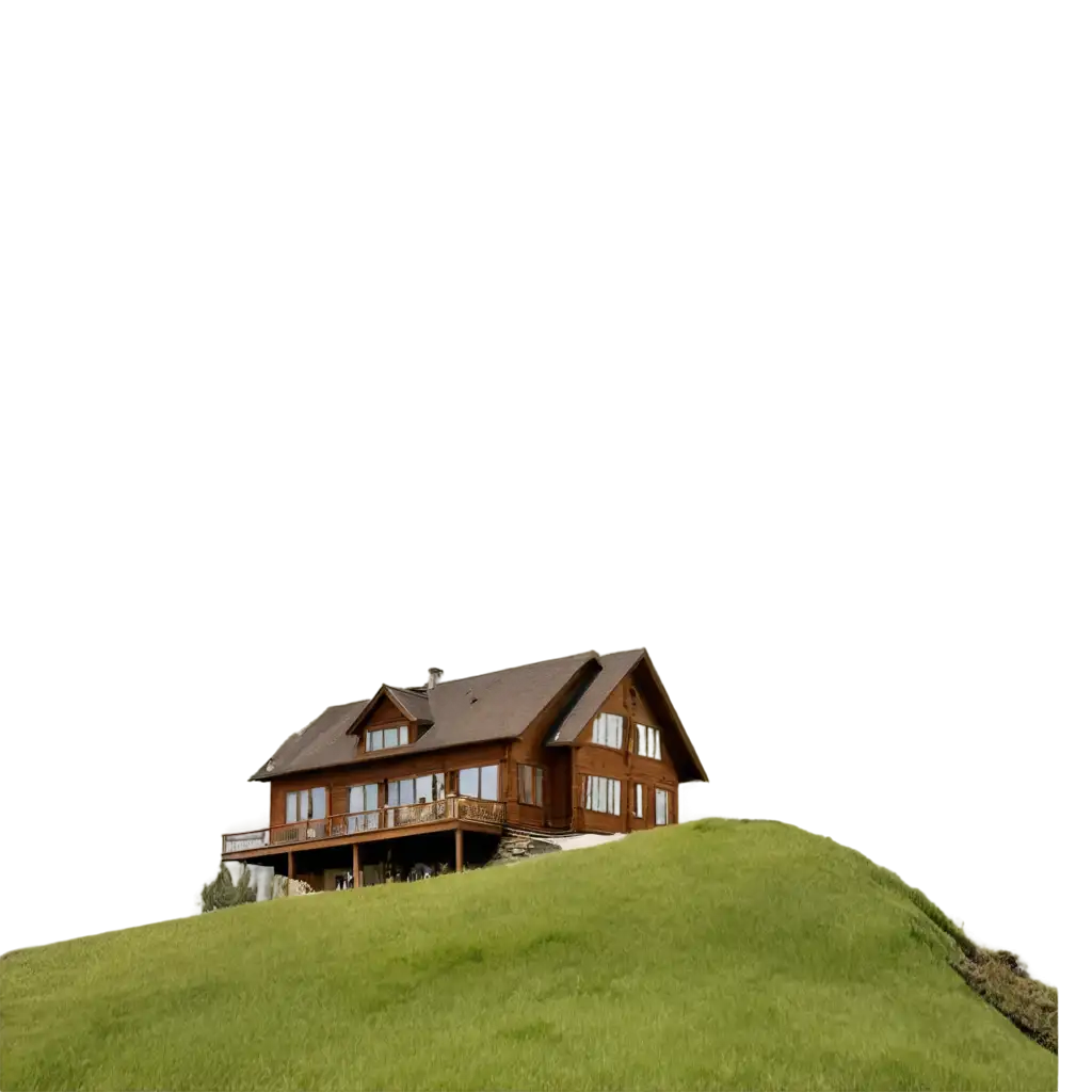 a house on a hill like this kind of image make