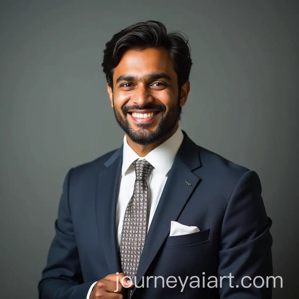 Joyful-Bangladeshi-Man-in-Formal-Attire-Celebrating-Tax-Compliance