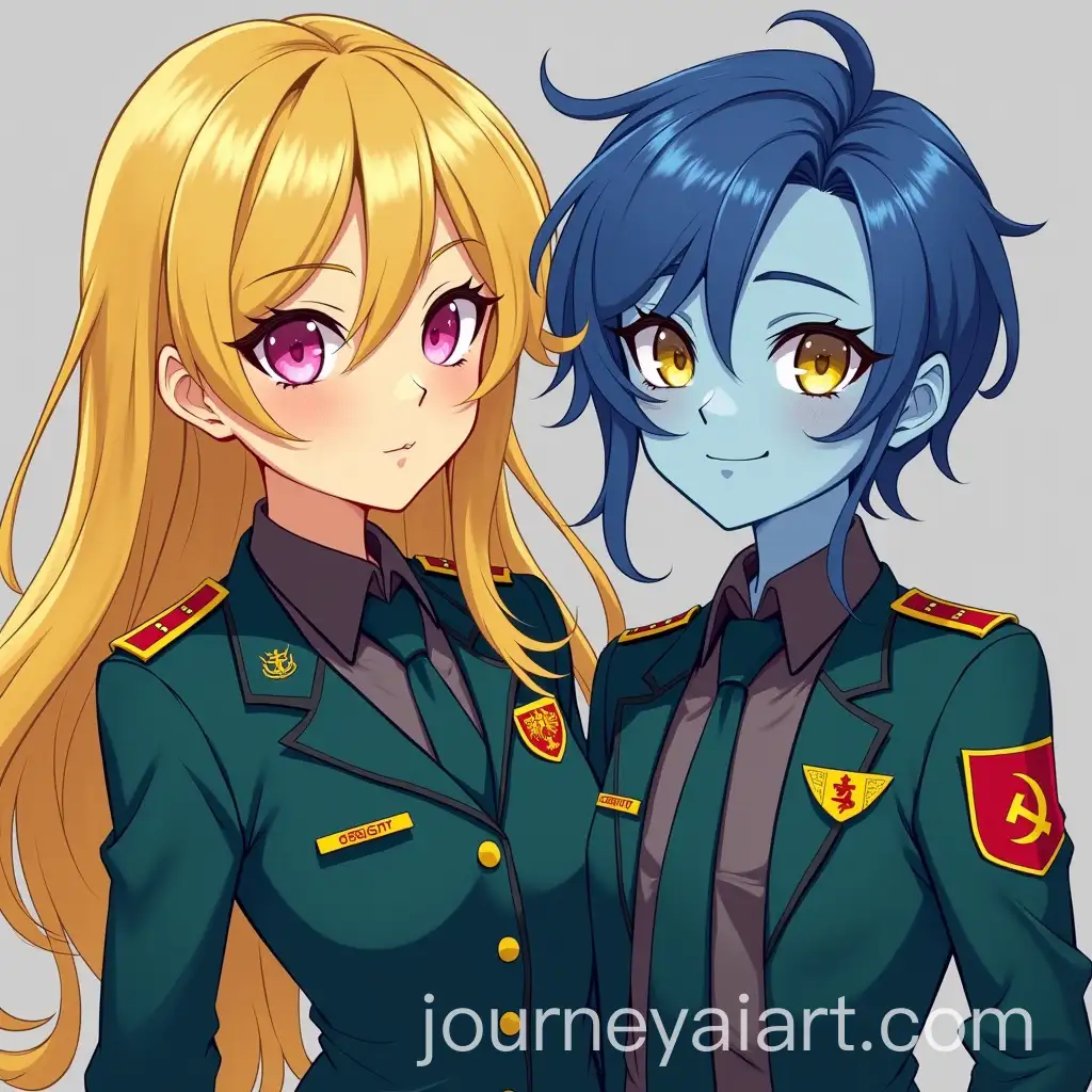 Sonata-Dusk-and-Mihai-Caraman-in-Security-Uniform-with-Romanian-Insignia