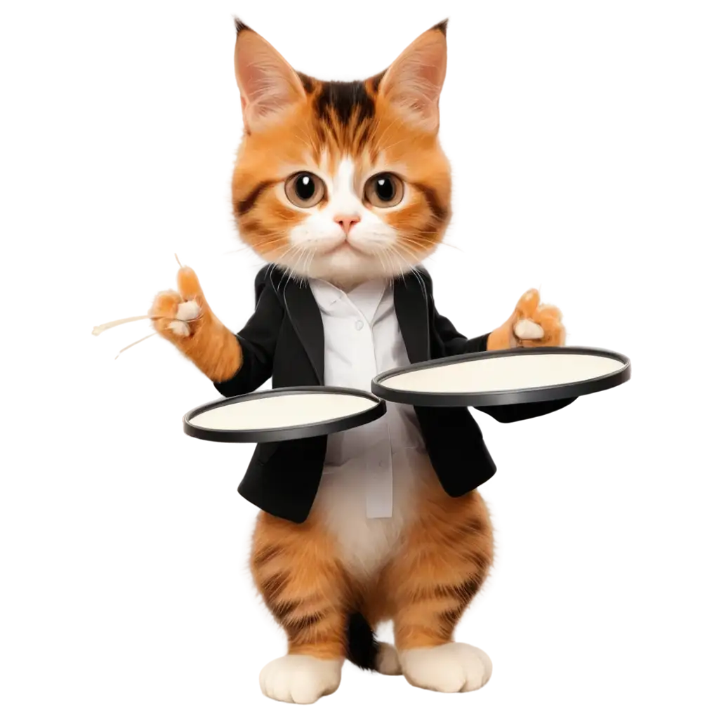 Cute-Calico-CatAI-Art-Prompt-SEO-Rockstar-Playing-Drum-Set-PNG-Image-with-Transparent-Background