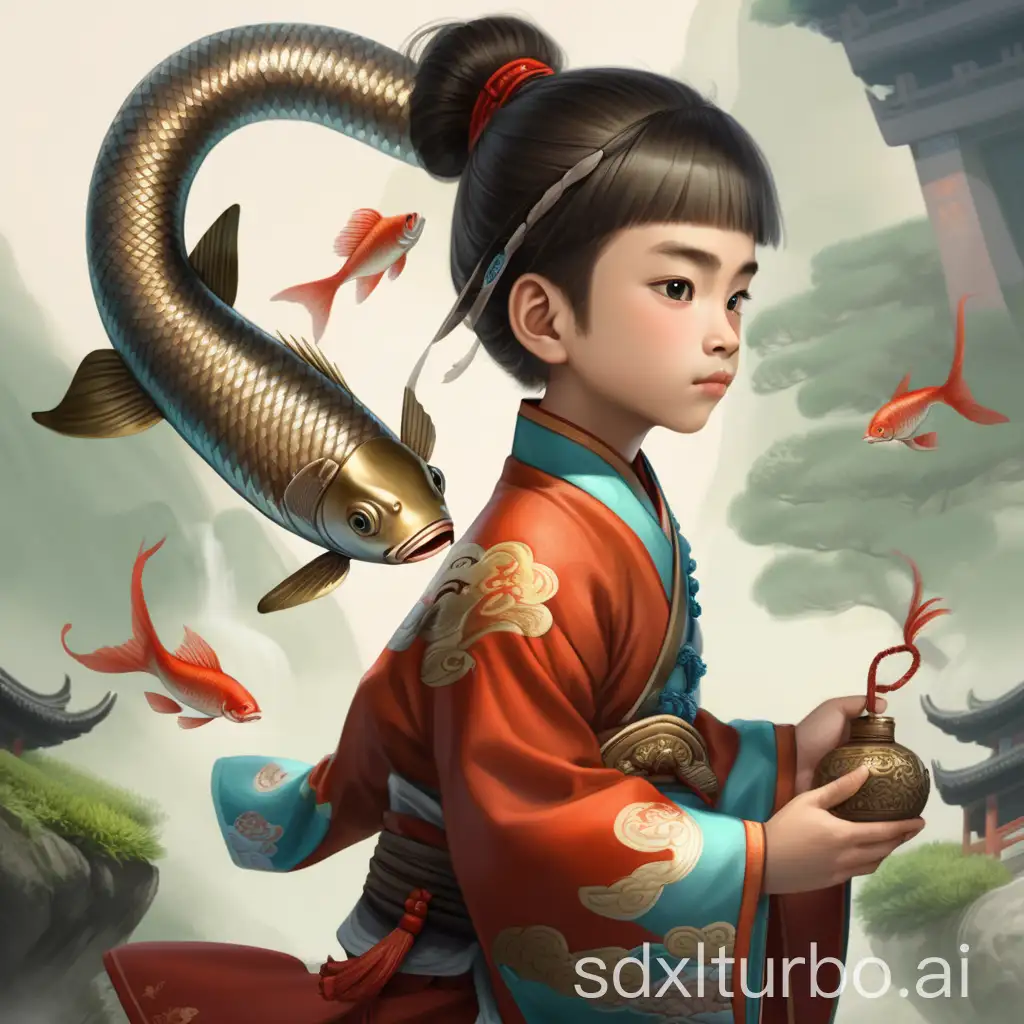 Chinese-Ancient-Boy-with-Fish-Tail-Costume