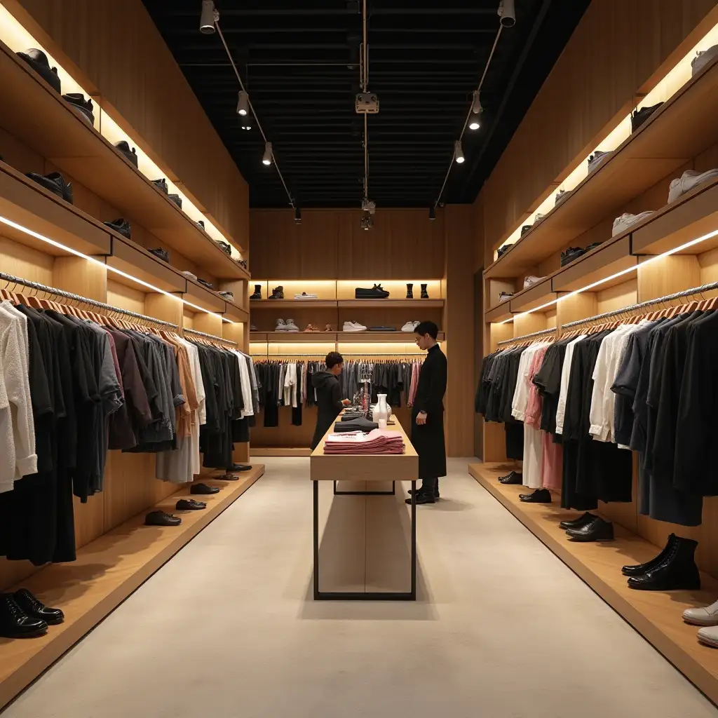 Modern-Clothing-Store-Interior-with-Shelves-and-Hidden-Lighting