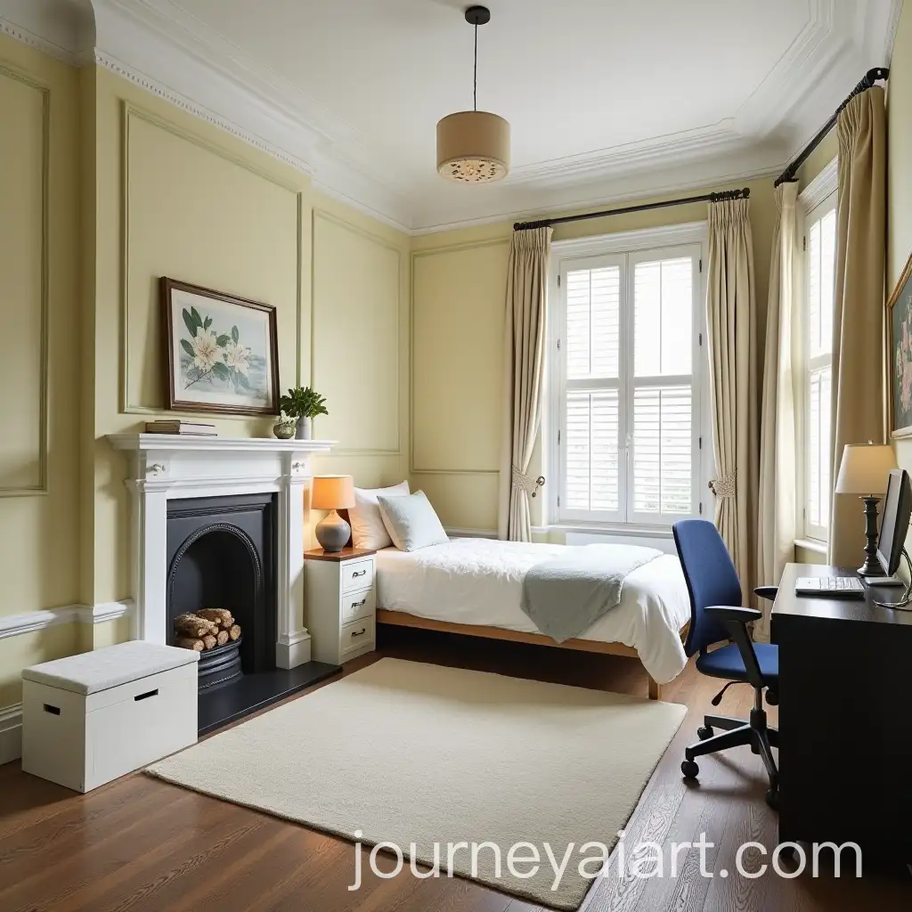 Elegant-Bedroom-Office-withRoom-Interior-Description-Expansion-White-Wooden-Furniture-and-Cozy-Details