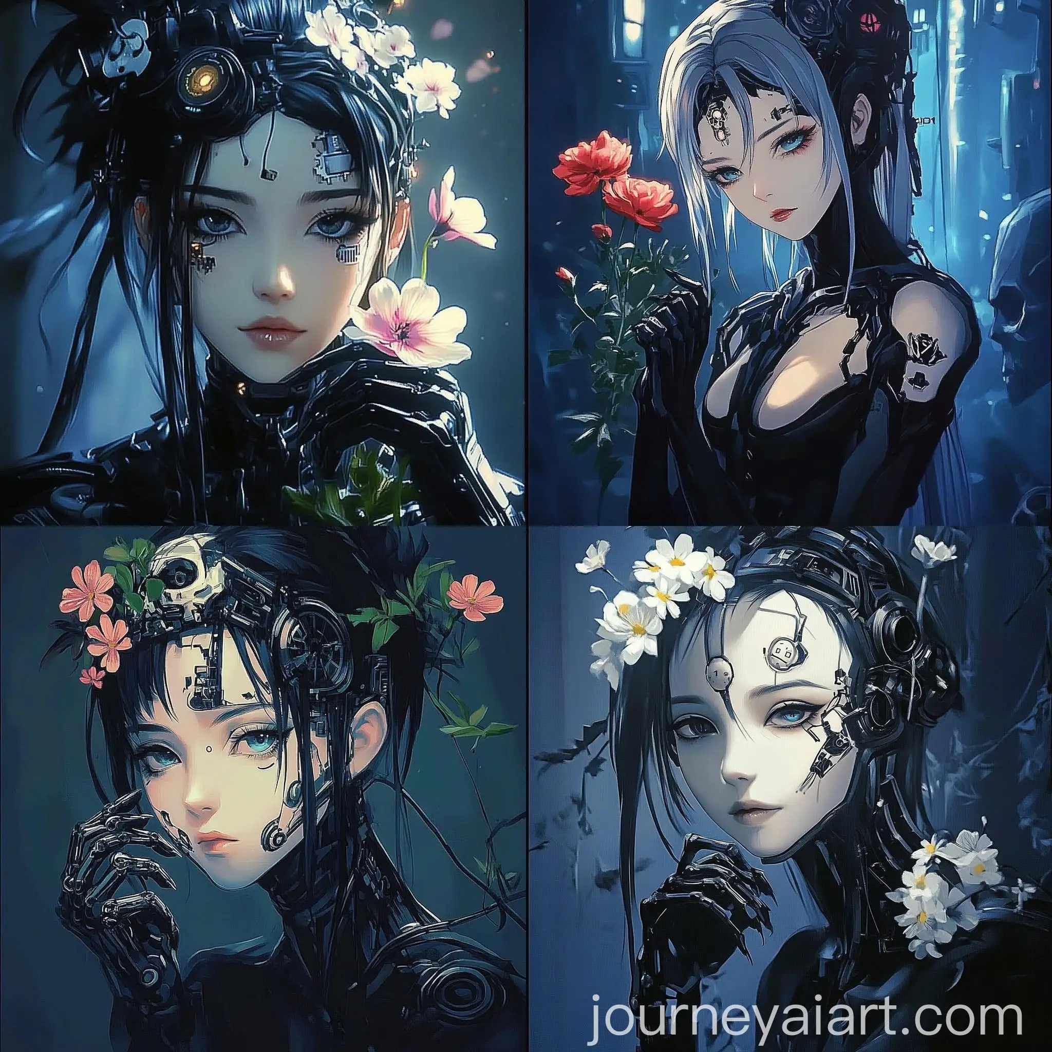 Cybernetic-Anime-Girl-with-Floral-Accents