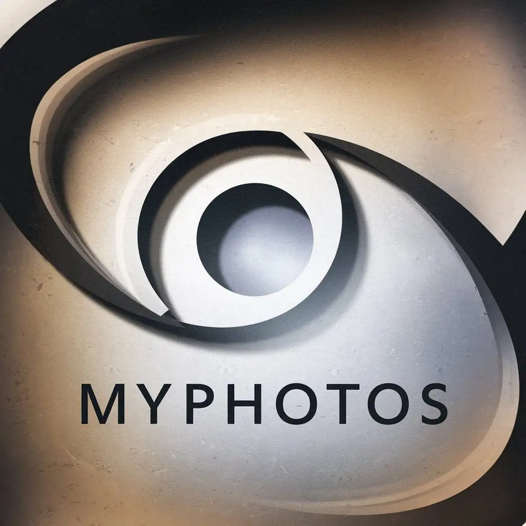 LOGO-Design-for-MyPhotos-Abstract-Eye-Symbol-with-Light-and-Shadow-Motifs