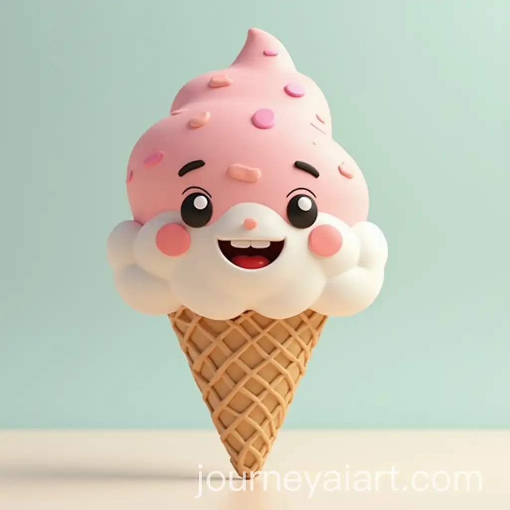 3D-Ice-Cream-Mascot-on-a-Cardboard-Stick
