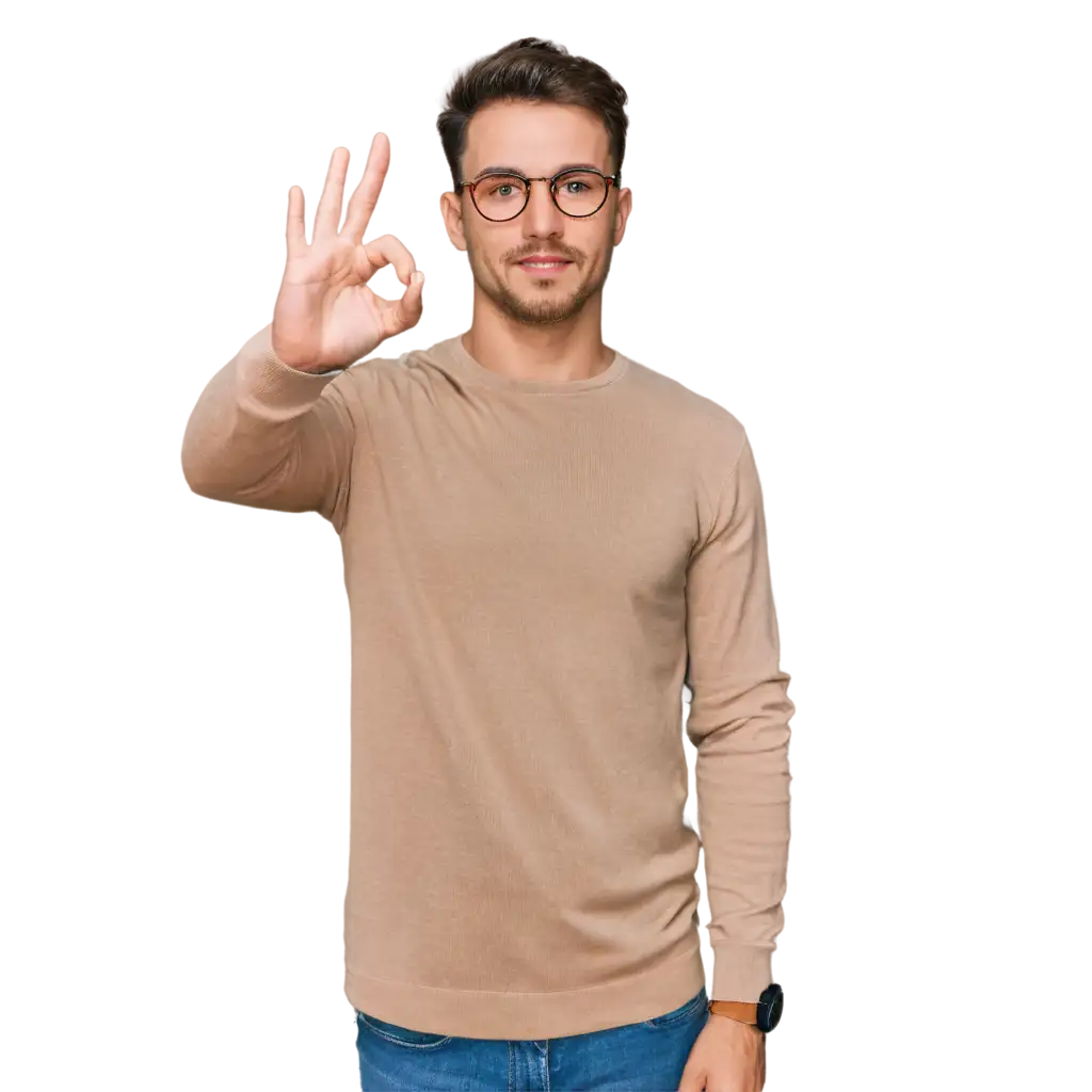 Portrait-of-a-Young-Handsome-Man-in-Casual-Attire-with-Glasses-PNG-Image-for-HighQuality-Use