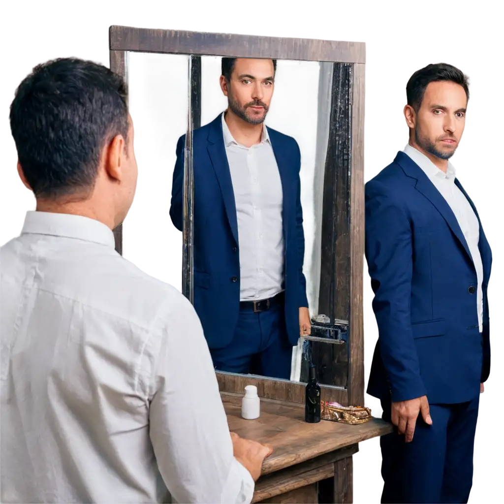 PNG-Image-of-a-Man-Looking-in-the-Mirror-to-Another-Man-Reflective-Concept-Art
