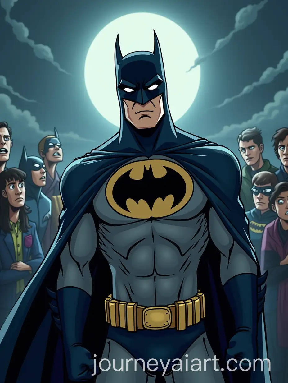 BatmanAI-Art-Prompt-Expansion-Overwhelmed-by-Numerous-Calls-for-Help-in-Cartoon-Style