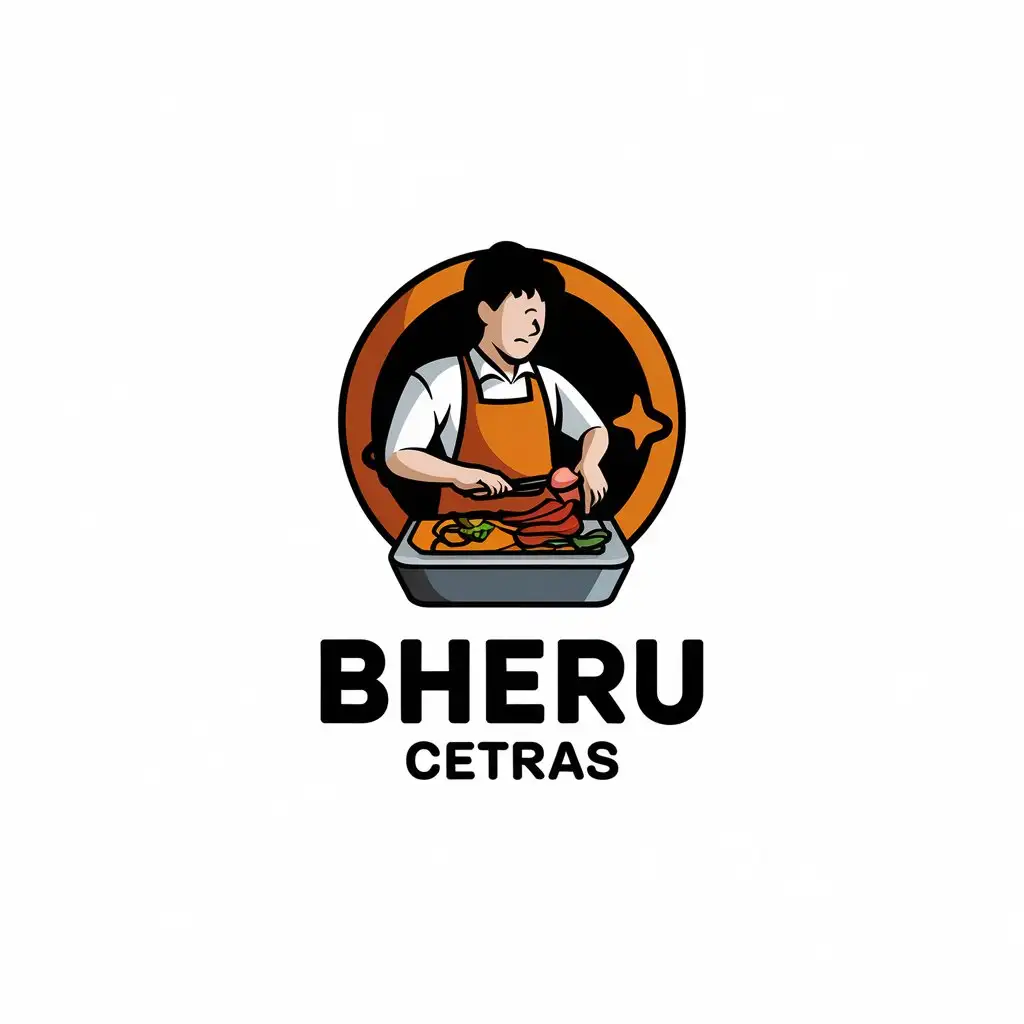 LOGO Design for Bheru Cetras AnimeInspired Chef with a Focus on Food Making