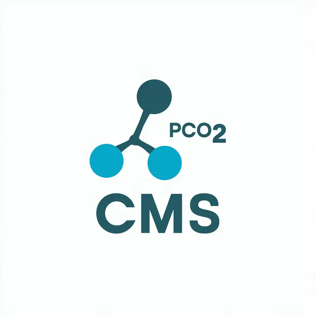 a vector logo design,with the text "CMS", main symbol:pCO2,Moderate,be used in Technology industry,clear background