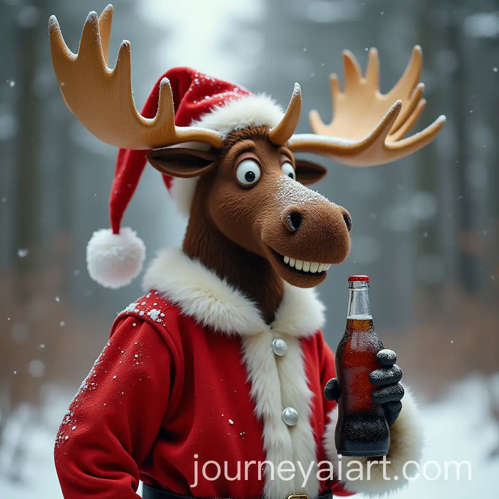 Friendly-Humanoid-Moose-in-Santa-Suit-Holding-Cola