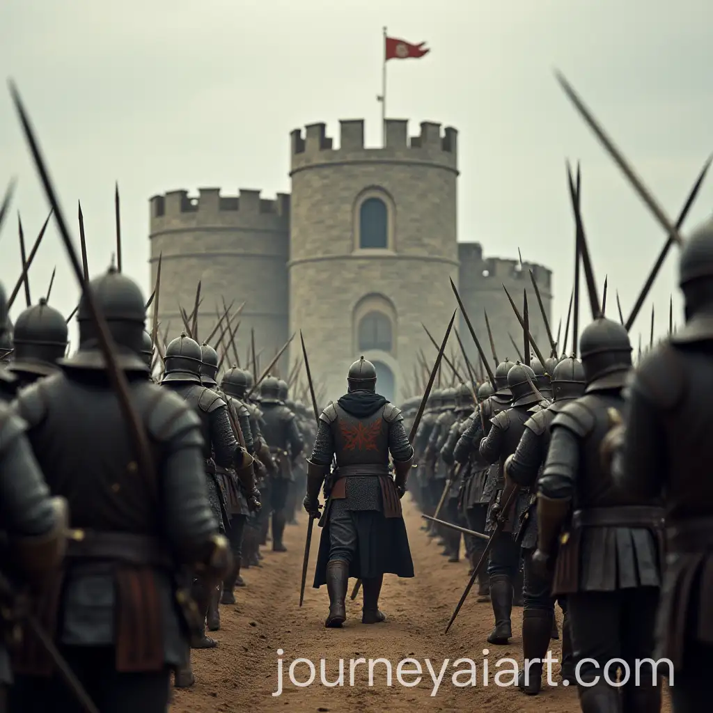 Army-of-Soldiers-Defending-Castle-with-Swords