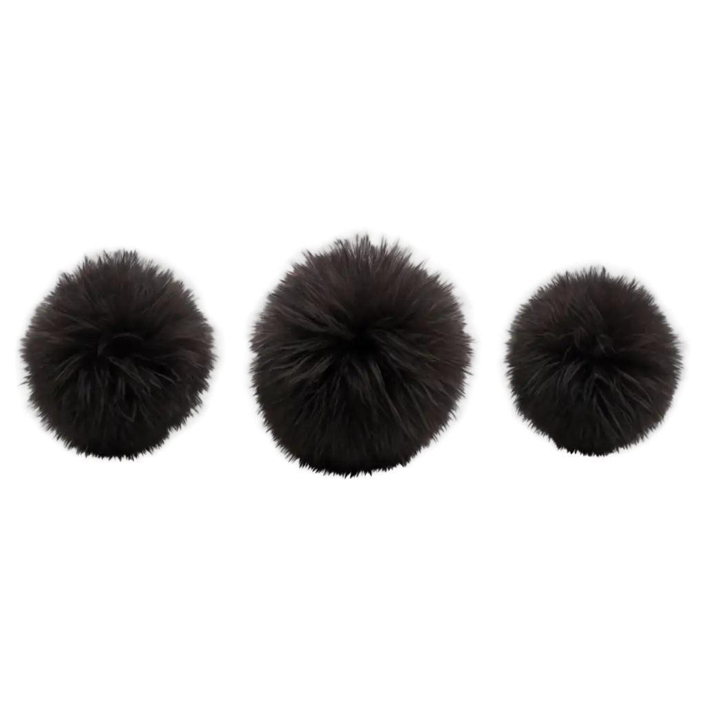 Explore-Adorable-Small-Black-Fluffy-Balls-HighQuality-PNG-for-Versatile-Use