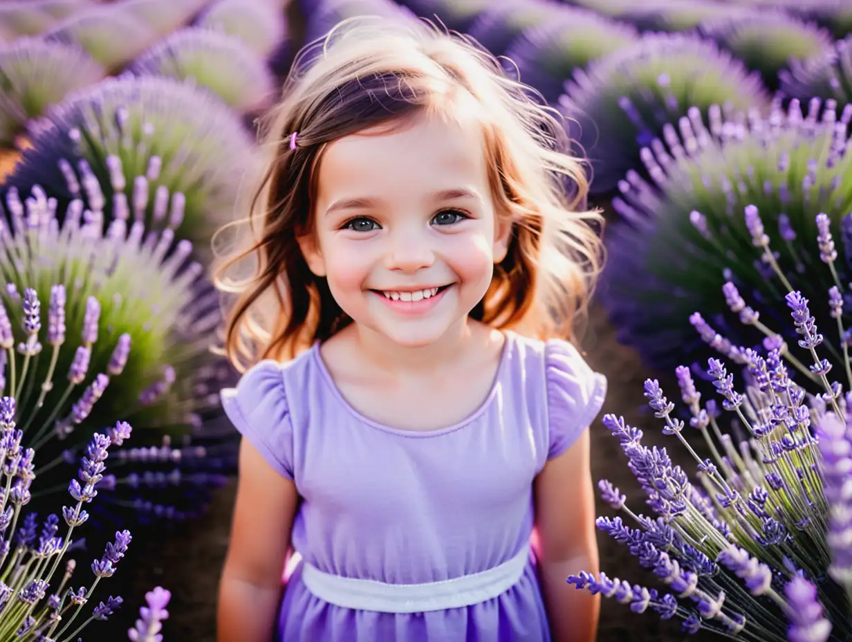 Smiling-Little-Girl-in-Lavender-Field