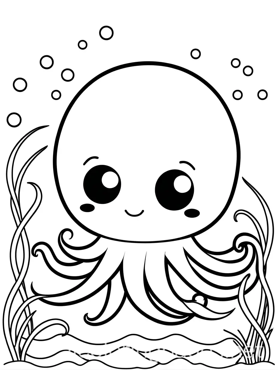 Chibi-Style-Cute-Octopus-Coloring-Page