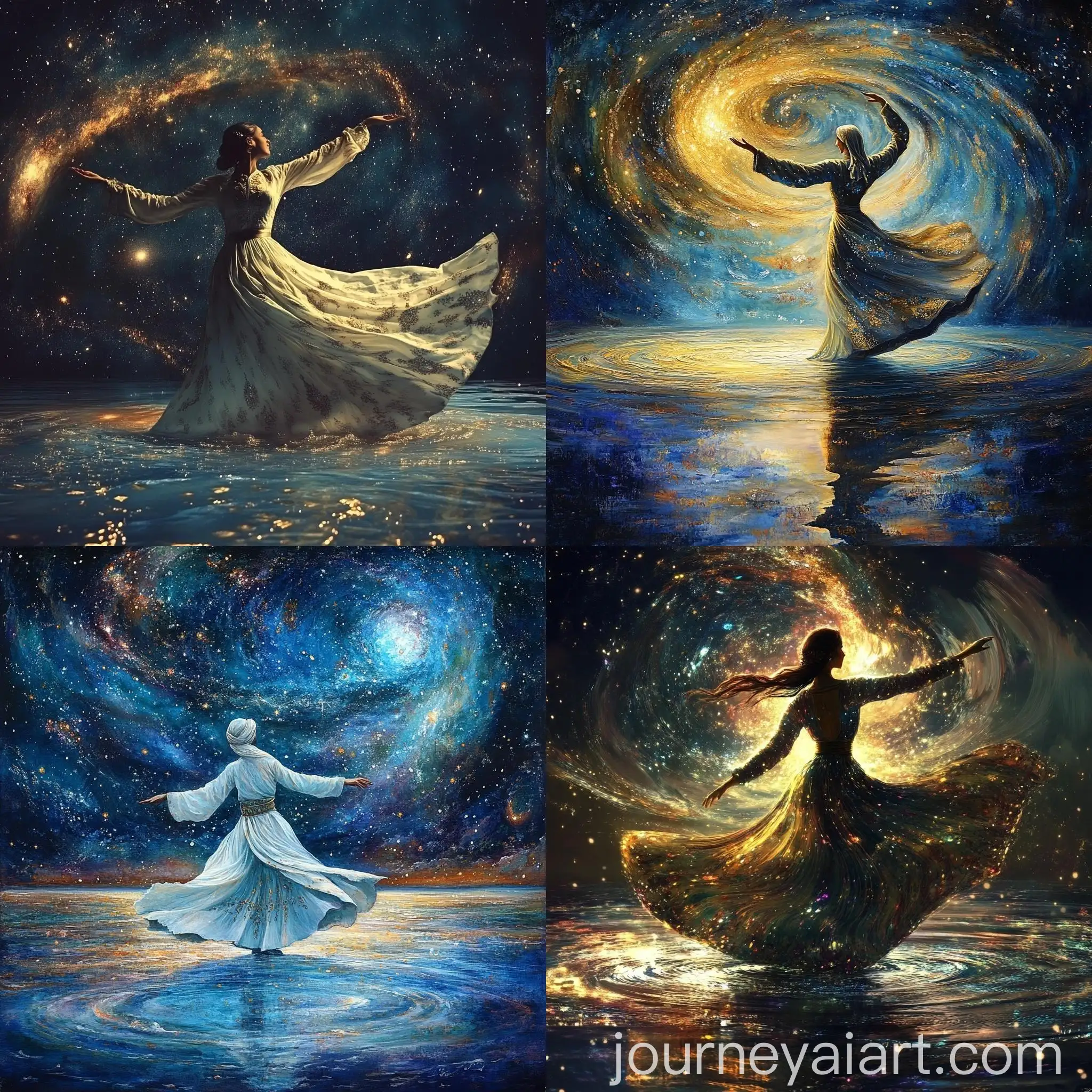 Sufi-Female-Dervish-Saint-Dancing-with-Galaxy-Reflection-on-Water