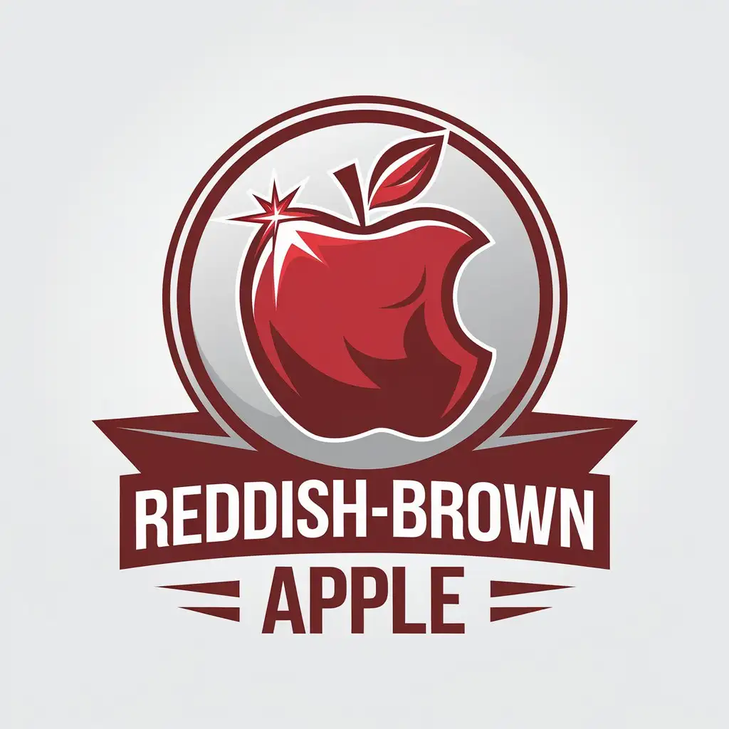 LOGO Design for ReddishBrown Apple Flashy Red Design with Modern Internet Industry Appeal