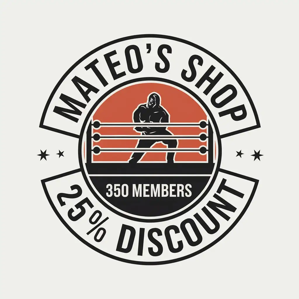 LOGO Design For Mateos Shop Wrestling Business Ad Poster Theme