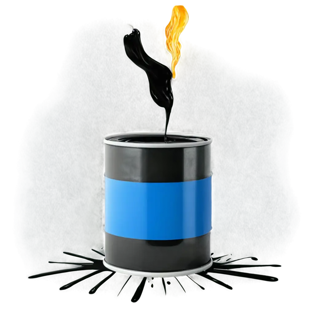 HighQuality-PNG-Image-of-Blue-Drum-with-Black-Oil-and-Danger-Sign-for-Hazardous-Situations