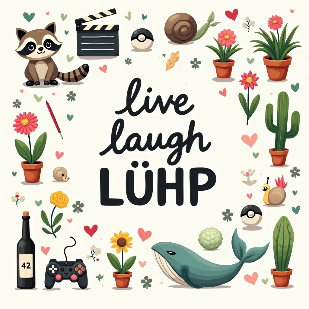 Whimsical-Arrangement-of-Objects-with-Live-Laugh-LHP-Phrase
