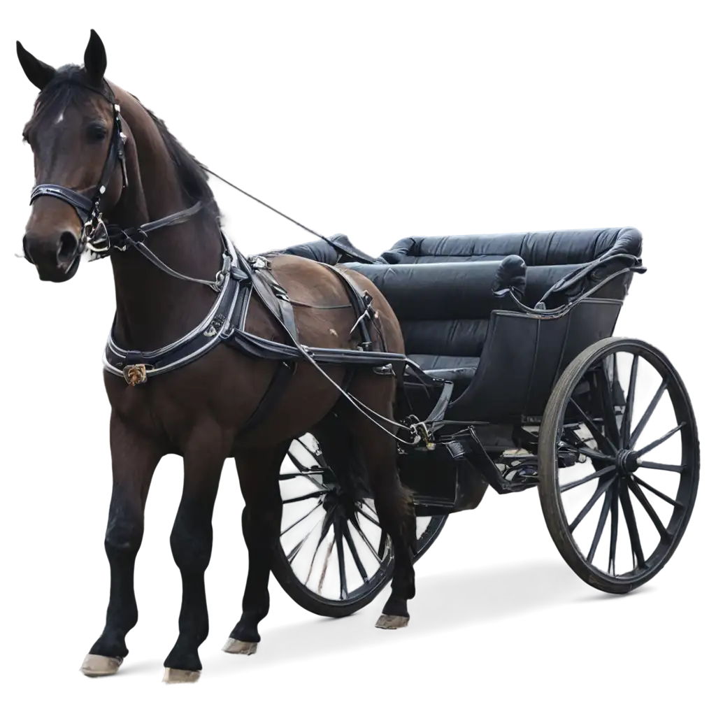 PNG-Image-of-a-Majestic-Horse-with-Carriage-Artistic-and-Detailed-Visual-Representation