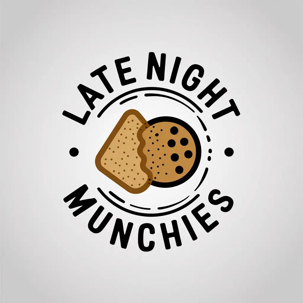 LOGO Design for Late Night MUNCHIES Potato Chips Cookie Minimalistic Design for Restaurant Industry