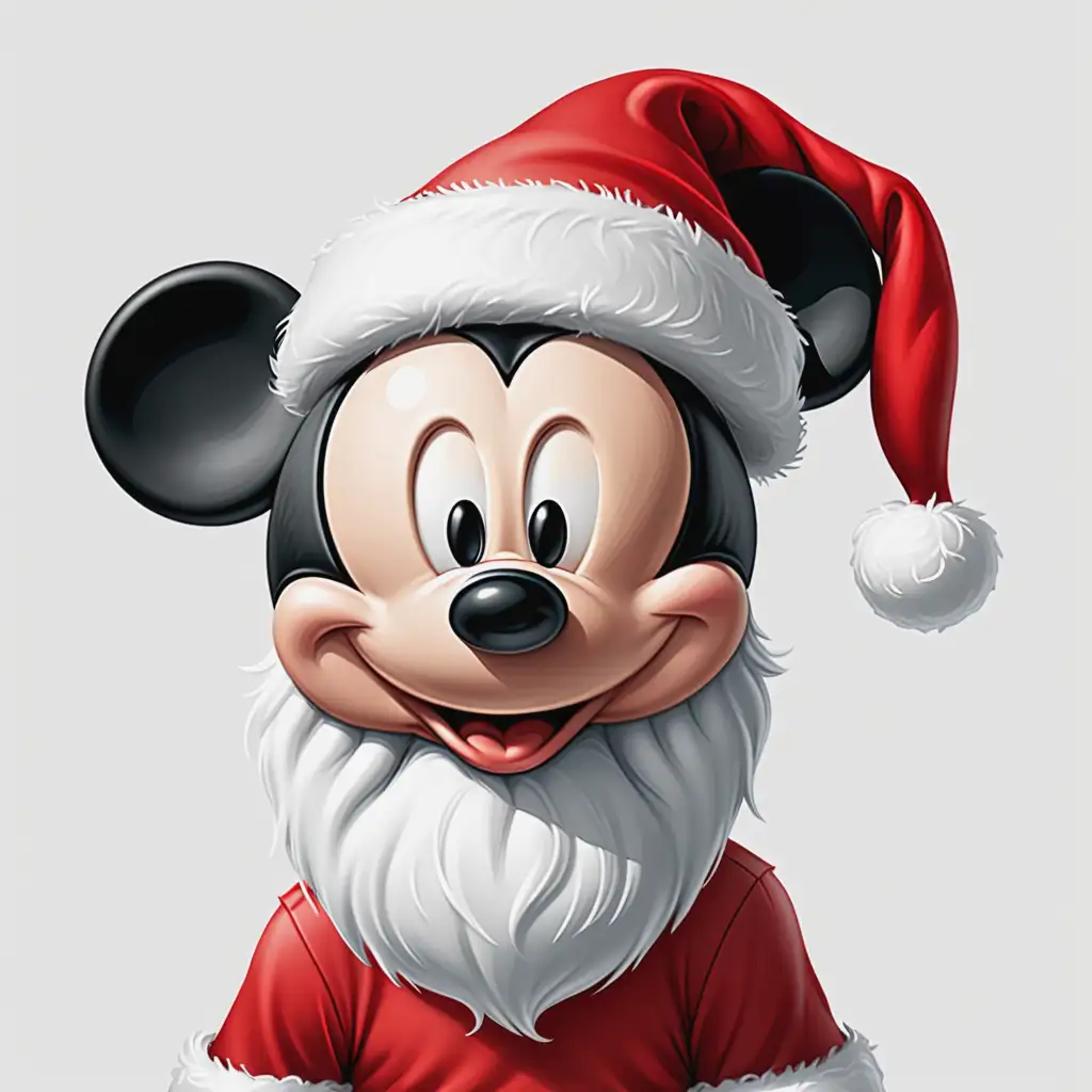 Mickey-Mouse-Wearing-Santa-Hat